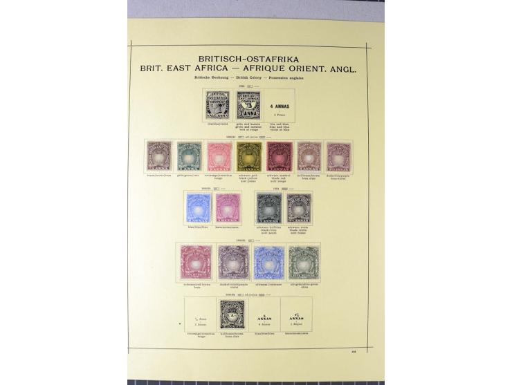  1890/1919 ungebrauchte und gestempelte Sammlung inklusive Britisch-Ostafrika und Uganda, hierbei Mi.-Nr. 15 und 16 mit SPECI