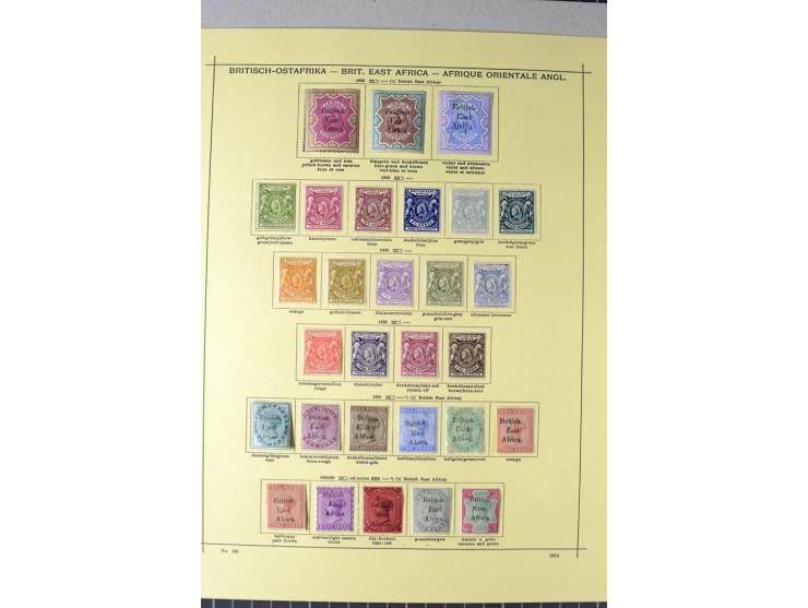  1890/1919 ungebrauchte und gestempelte Sammlung inklusive Britisch-Ostafrika und Uganda, hierbei Mi.-Nr. 15 und 16 mit SPECI