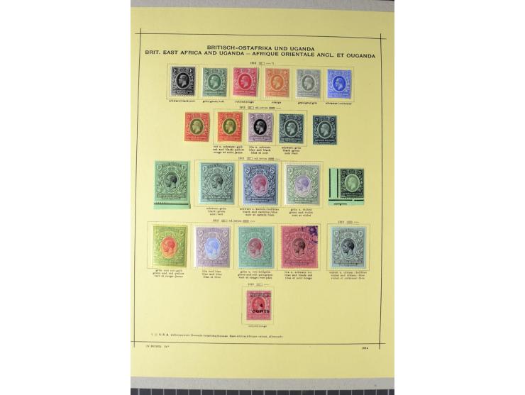  1890/1919 ungebrauchte und gestempelte Sammlung inklusive Britisch-Ostafrika und Uganda, hierbei Mi.-Nr. 15 und 16 mit SPECI