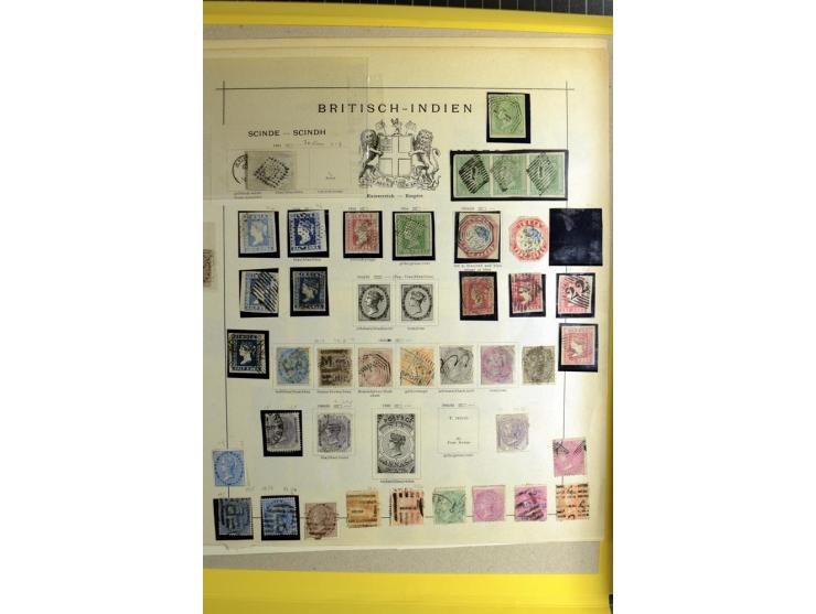 1852/1929, ungebrauchte und gestempelte Sammlung mit Mi.-Nr. 2 (Loch), Dienst und Britisch-Indische Feldpost in China