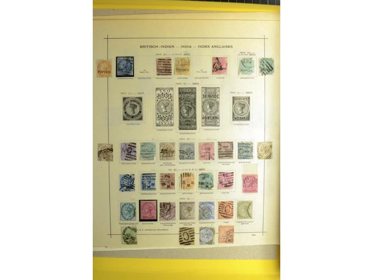 1852/1929, ungebrauchte und gestempelte Sammlung mit Mi.-Nr. 2 (Loch), Dienst und Britisch-Indische Feldpost in China