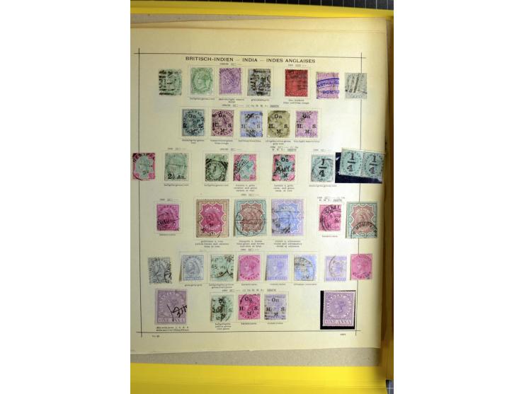 1852/1929, ungebrauchte und gestempelte Sammlung mit Mi.-Nr. 2 (Loch), Dienst und Britisch-Indische Feldpost in China