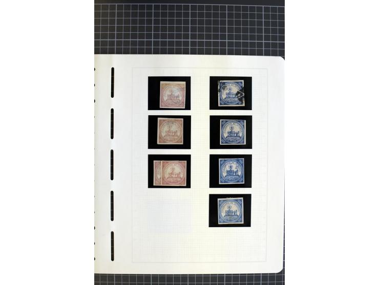 1843/94, ungebrauchte und gestempelte Sammlung mit u.a. Mi.-Nr. 1 (2), 2 (3) etc., vieles mehrfach gesammelt, die Erhaltung r