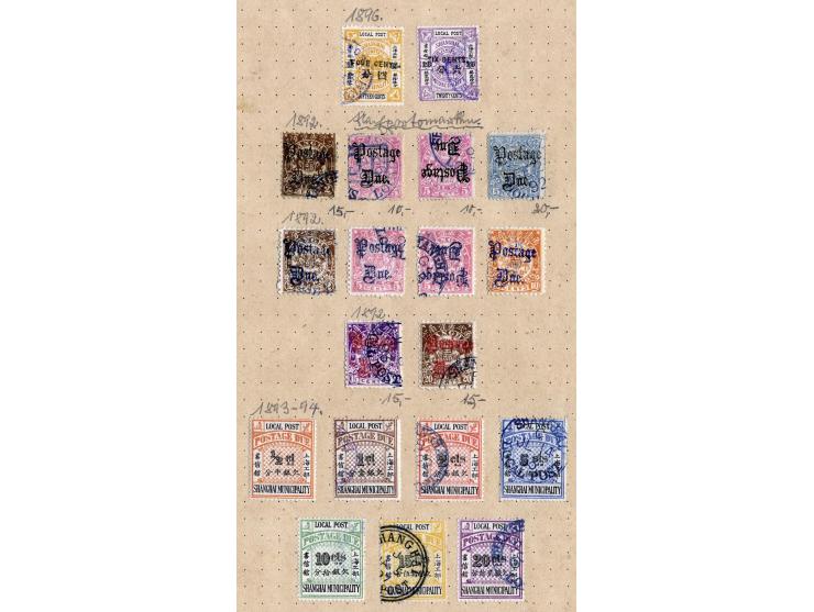SHANGHAI LOCAL POST: 1866/93, ungebrauchte und gestempelte Sammlung inkl. Porto mit diversen besseren Marken, meist gute Erha