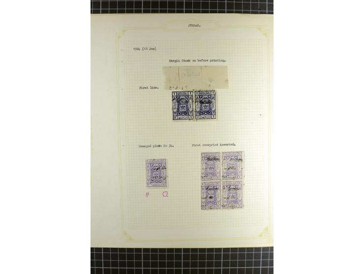 1920/25, postfrische, ungebrauchte und etwas gestempelte, stark spezialisierte Sammlung, incl. Porto, dabei Einheiten, Aufdru