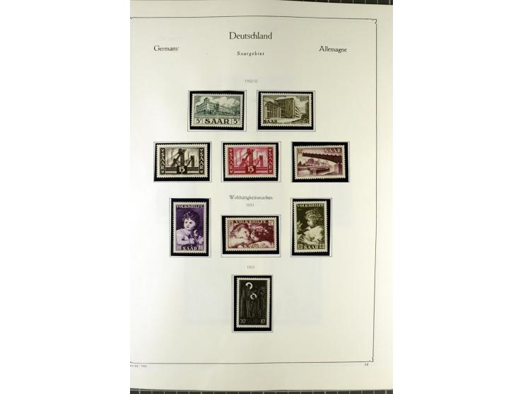 1919/2000, postfrischer, ungebrauchter und gestempelter Posten mit Sammlungen Dt. Reich, Französische Zone, Neusaar, Bund, Be