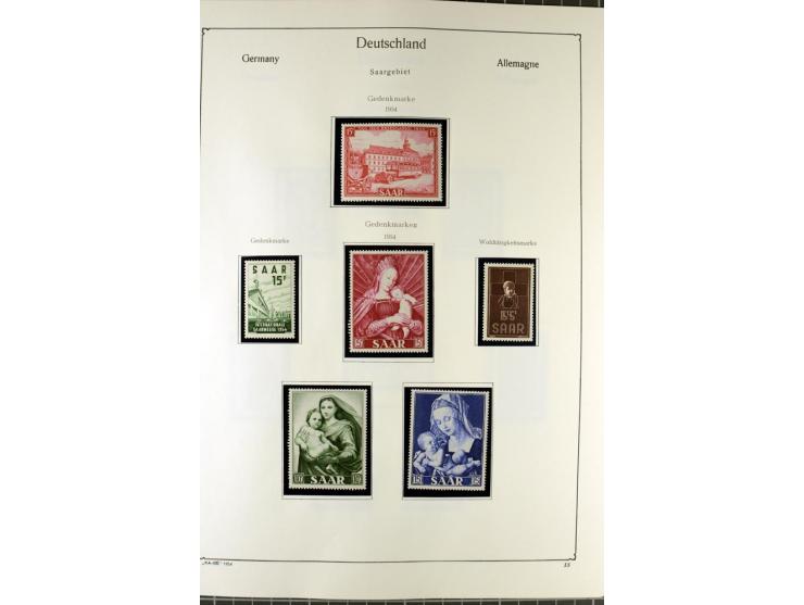 1919/2000, postfrischer, ungebrauchter und gestempelter Posten mit Sammlungen Dt. Reich, Französische Zone, Neusaar, Bund, Be