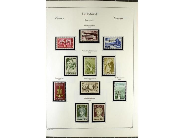 1919/2000, postfrischer, ungebrauchter und gestempelter Posten mit Sammlungen Dt. Reich, Französische Zone, Neusaar, Bund, Be
