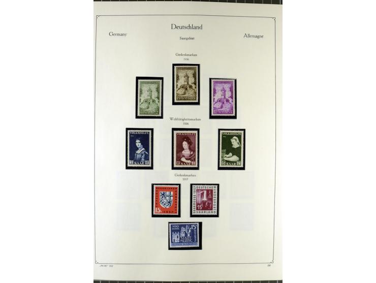 1919/2000, postfrischer, ungebrauchter und gestempelter Posten mit Sammlungen Dt. Reich, Französische Zone, Neusaar, Bund, Be