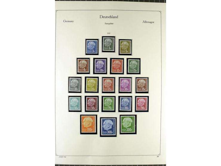 1919/2000, postfrischer, ungebrauchter und gestempelter Posten mit Sammlungen Dt. Reich, Französische Zone, Neusaar, Bund, Be
