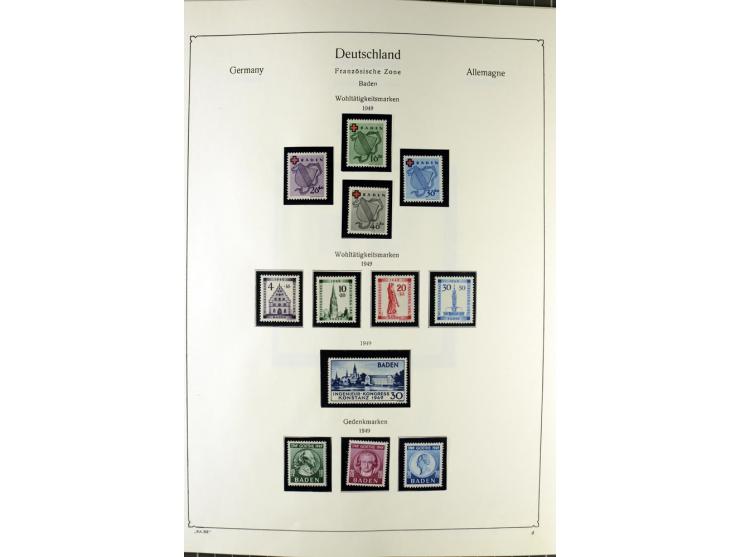 1919/2000, postfrischer, ungebrauchter und gestempelter Posten mit Sammlungen Dt. Reich, Französische Zone, Neusaar, Bund, Be