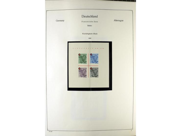 1919/2000, postfrischer, ungebrauchter und gestempelter Posten mit Sammlungen Dt. Reich, Französische Zone, Neusaar, Bund, Be