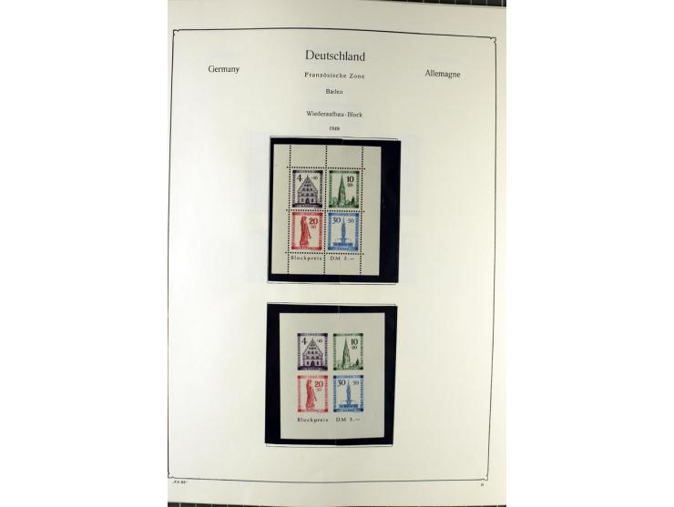 1919/2000, postfrischer, ungebrauchter und gestempelter Posten mit Sammlungen Dt. Reich, Französische Zone, Neusaar, Bund, Be