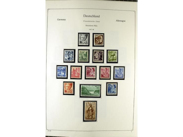 1919/2000, postfrischer, ungebrauchter und gestempelter Posten mit Sammlungen Dt. Reich, Französische Zone, Neusaar, Bund, Be