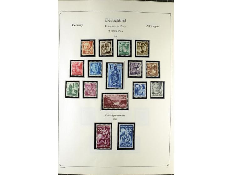 1919/2000, postfrischer, ungebrauchter und gestempelter Posten mit Sammlungen Dt. Reich, Französische Zone, Neusaar, Bund, Be