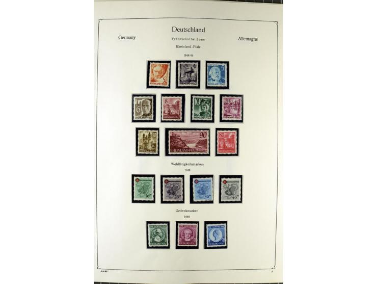 1919/2000, postfrischer, ungebrauchter und gestempelter Posten mit Sammlungen Dt. Reich, Französische Zone, Neusaar, Bund, Be