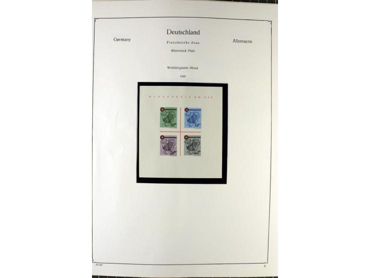 1919/2000, postfrischer, ungebrauchter und gestempelter Posten mit Sammlungen Dt. Reich, Französische Zone, Neusaar, Bund, Be