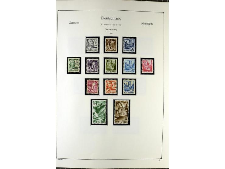 1919/2000, postfrischer, ungebrauchter und gestempelter Posten mit Sammlungen Dt. Reich, Französische Zone, Neusaar, Bund, Be