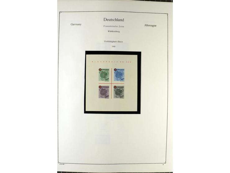 1919/2000, postfrischer, ungebrauchter und gestempelter Posten mit Sammlungen Dt. Reich, Französische Zone, Neusaar, Bund, Be