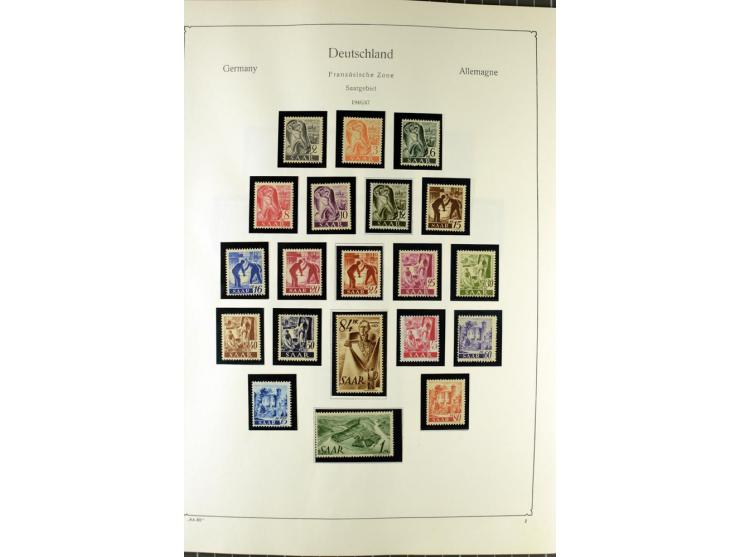 1919/2000, postfrischer, ungebrauchter und gestempelter Posten mit Sammlungen Dt. Reich, Französische Zone, Neusaar, Bund, Be