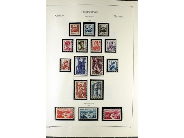 1919/2000, postfrischer, ungebrauchter und gestempelter Posten mit Sammlungen Dt. Reich, Französische Zone, Neusaar, Bund, Be