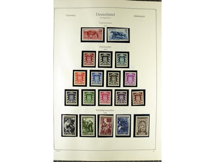1919/2000, postfrischer, ungebrauchter und gestempelter Posten mit Sammlungen Dt. Reich, Französische Zone, Neusaar, Bund, Be