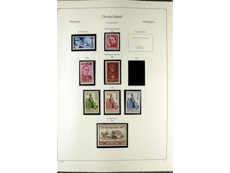 1919/2000, postfrischer, ungebrauchter und gestempelter Posten mit Sammlungen Dt. Reich, Französische Zone, Neusaar, Bund, Be