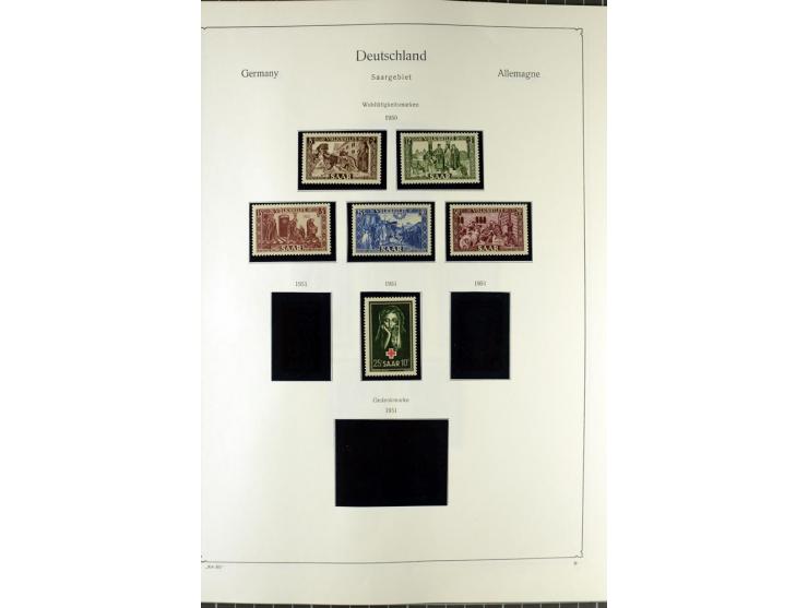 1919/2000, postfrischer, ungebrauchter und gestempelter Posten mit Sammlungen Dt. Reich, Französische Zone, Neusaar, Bund, Be