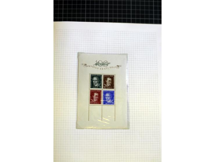 1918/40, ungebrauchte/postfrische und gestempelte Sammlung, dabei Estland mit provisorischen Stempeln, außerdem Mi.-Nr. 46-47