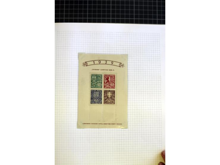 1918/40, ungebrauchte/postfrische und gestempelte Sammlung, dabei Estland mit provisorischen Stempeln, außerdem Mi.-Nr. 46-47