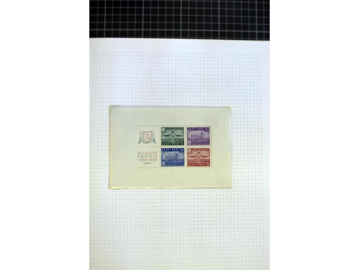 1918/40, ungebrauchte/postfrische und gestempelte Sammlung, dabei Estland mit provisorischen Stempeln, außerdem Mi.-Nr. 46-47