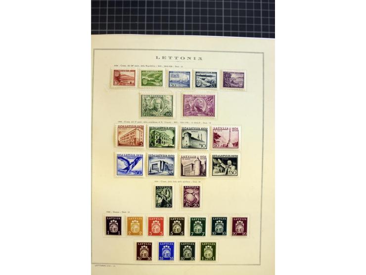1918/40, ungebrauchte/postfrische und gestempelte Sammlung, dabei Estland mit provisorischen Stempeln, außerdem Mi.-Nr. 46-47