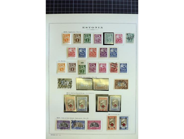 1918/40, ungebrauchte/postfrische und gestempelte Sammlung, dabei Estland mit provisorischen Stempeln, außerdem Mi.-Nr. 46-47