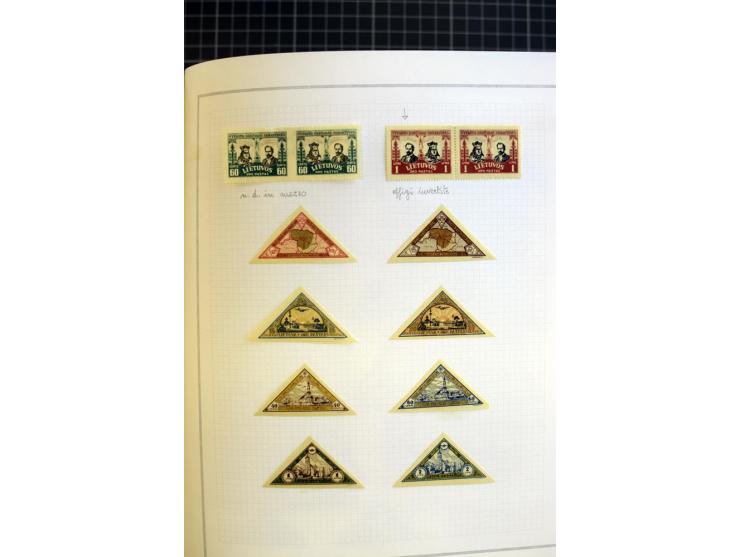 1918/40, ungebrauchte/postfrische und gestempelte Sammlung, dabei Estland mit provisorischen Stempeln, außerdem Mi.-Nr. 46-47
