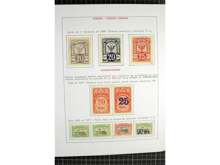 1862/1945, ungebrauchte und gestempelte Sammlung der Stadtpost und Privatpostmarken von Dänemark, Finnland, Norwegen und Schw