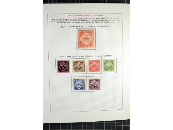 1862/1945, ungebrauchte und gestempelte Sammlung der Stadtpost und Privatpostmarken von Dänemark, Finnland, Norwegen und Schw