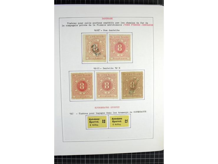 1862/1945, ungebrauchte und gestempelte Sammlung der Stadtpost und Privatpostmarken von Dänemark, Finnland, Norwegen und Schw
