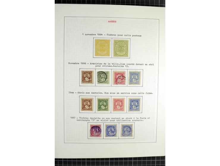 1862/1945, ungebrauchte und gestempelte Sammlung der Stadtpost und Privatpostmarken von Dänemark, Finnland, Norwegen und Schw