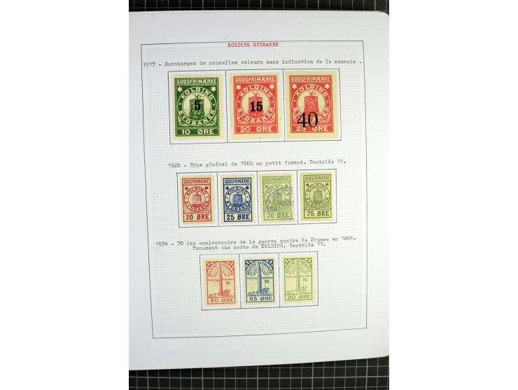 1862/1945, ungebrauchte und gestempelte Sammlung der Stadtpost und Privatpostmarken von Dänemark, Finnland, Norwegen und Schw