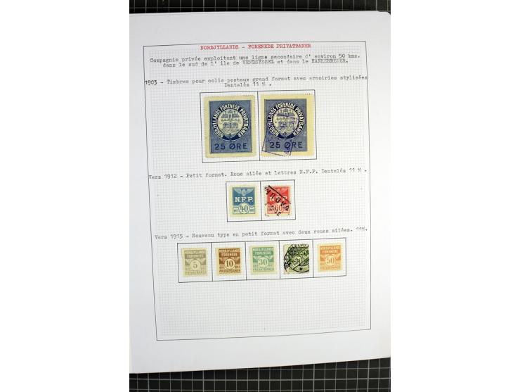 1862/1945, ungebrauchte und gestempelte Sammlung der Stadtpost und Privatpostmarken von Dänemark, Finnland, Norwegen und Schw