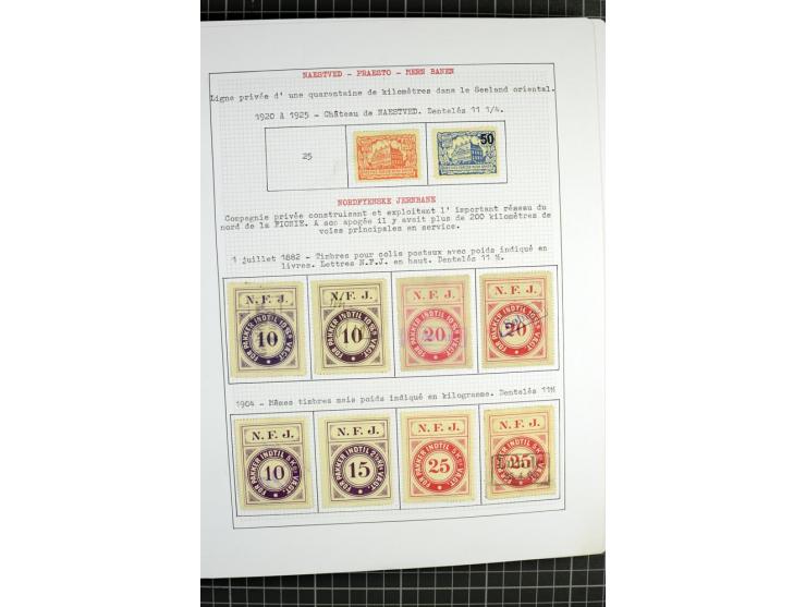 1862/1945, ungebrauchte und gestempelte Sammlung der Stadtpost und Privatpostmarken von Dänemark, Finnland, Norwegen und Schw