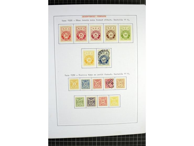 1862/1945, ungebrauchte und gestempelte Sammlung der Stadtpost und Privatpostmarken von Dänemark, Finnland, Norwegen und Schw