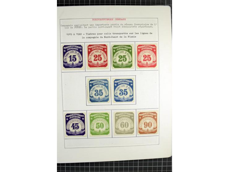 1862/1945, ungebrauchte und gestempelte Sammlung der Stadtpost und Privatpostmarken von Dänemark, Finnland, Norwegen und Schw