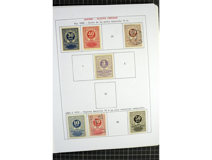 1862/1945, ungebrauchte und gestempelte Sammlung der Stadtpost und Privatpostmarken von Dänemark, Finnland, Norwegen und Schw