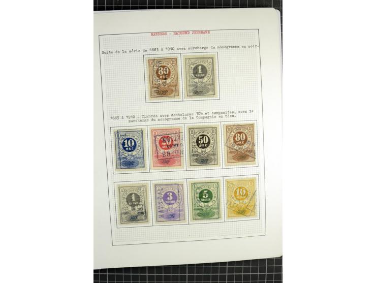 1862/1945, ungebrauchte und gestempelte Sammlung der Stadtpost und Privatpostmarken von Dänemark, Finnland, Norwegen und Schw