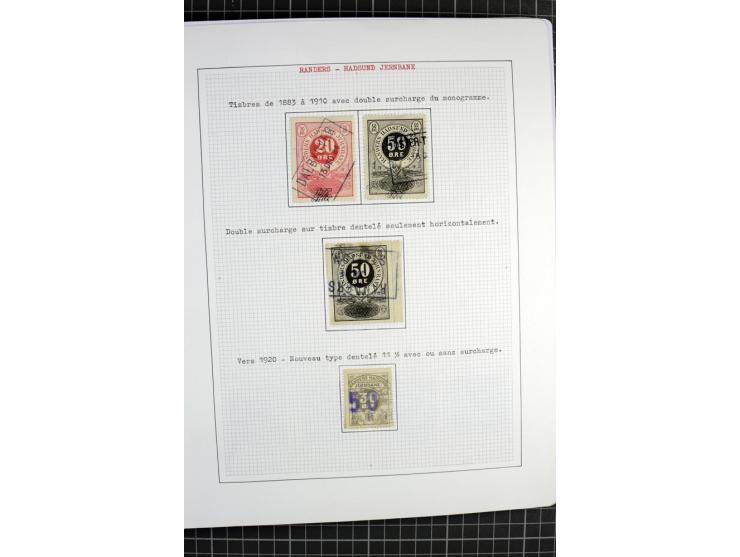 1862/1945, ungebrauchte und gestempelte Sammlung der Stadtpost und Privatpostmarken von Dänemark, Finnland, Norwegen und Schw