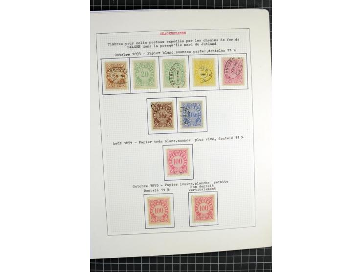 1862/1945, ungebrauchte und gestempelte Sammlung der Stadtpost und Privatpostmarken von Dänemark, Finnland, Norwegen und Schw