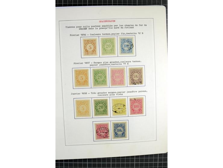 1862/1945, ungebrauchte und gestempelte Sammlung der Stadtpost und Privatpostmarken von Dänemark, Finnland, Norwegen und Schw