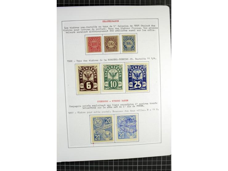 1862/1945, ungebrauchte und gestempelte Sammlung der Stadtpost und Privatpostmarken von Dänemark, Finnland, Norwegen und Schw