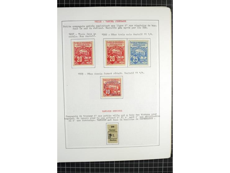 1862/1945, ungebrauchte und gestempelte Sammlung der Stadtpost und Privatpostmarken von Dänemark, Finnland, Norwegen und Schw